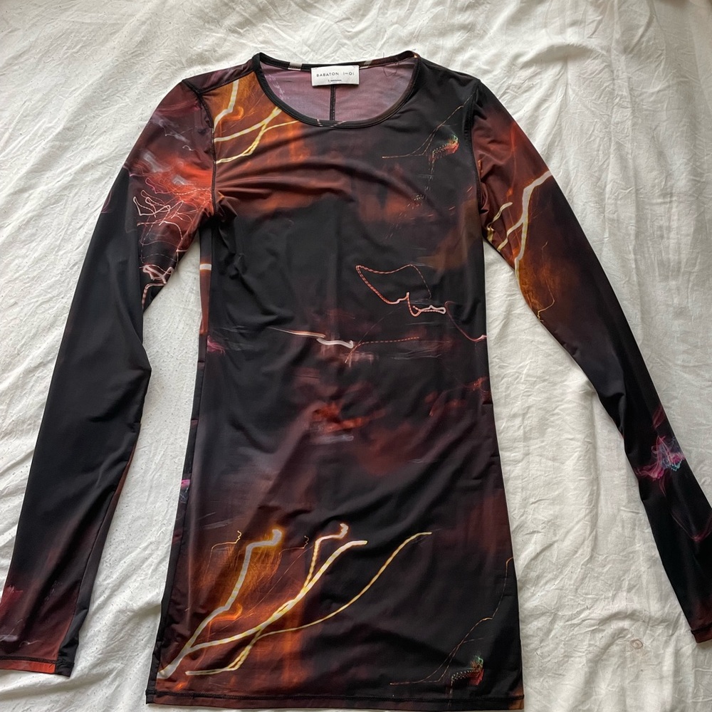 Graphic bodycon dress